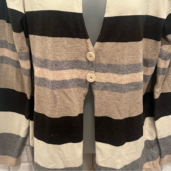 CYRUS women long striped cardigan /size L - Picture 4 of 7